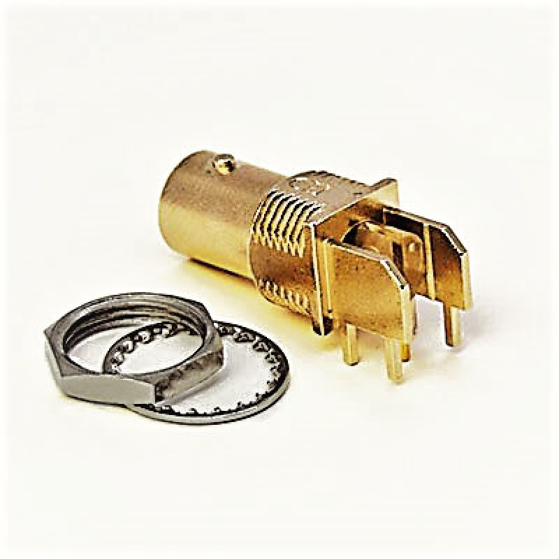 Right Angle PCB Mounting BNC Connector with Pathfinder TM Light Pipe